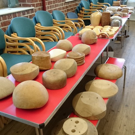 Millinery hat blocks at the Hat Museum Stockport