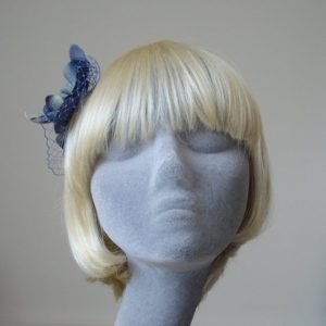 Blue Orchid Flower Hair Comb front