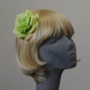 Green Rose Hair Clip angle