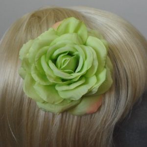 Green Rose Hair Clip detail2