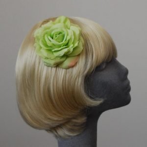 Green Rose Hair Clip