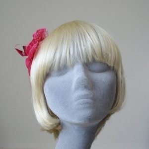 Hot Pink Orchid Flower Hair Comb front