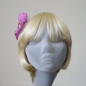 Lilac Orchid Flower Hair Comb front