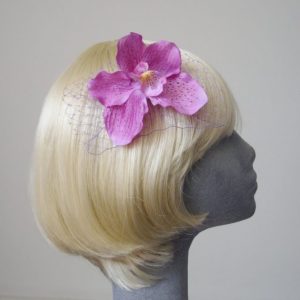 Lilac Orchid Flower Hair Comb
