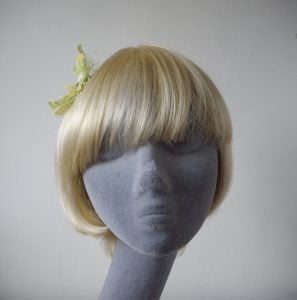 Green Orchid Flower Hair Comb front