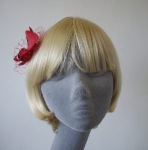 Raspberry Pink Orchid Flower Hair Comb front