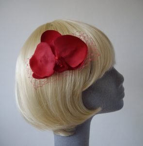 Raspberry Pink Orchid Flower Hair Comb