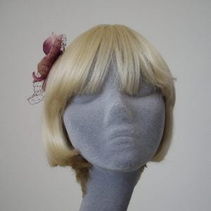 Damson Purple Orchid Flower Hair Comb front