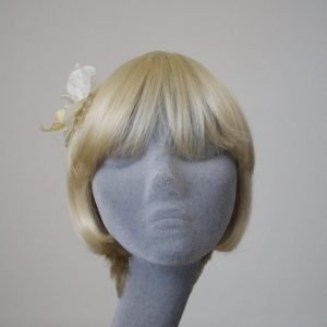 Ivory Orchid Flower Hair Comb front
