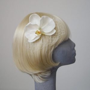 Ivory Orchid Flower Hair Comb