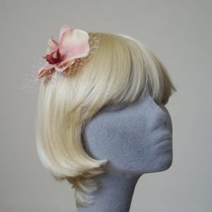 Pale Pink Orchid Flower Hair Comb angle