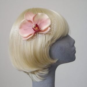 Pale Pink Orchid Flower Hair Comb