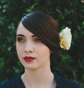 Pale Yellow Rose Hair Clip angle
