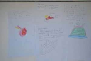 Hats designed by school children