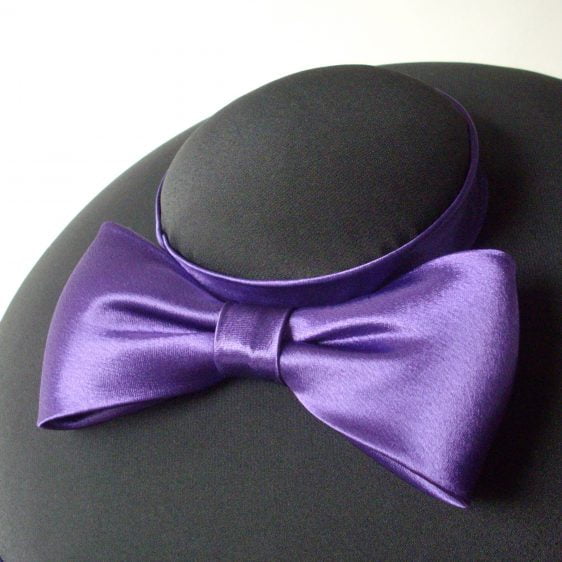 Bespoke Black Mushroom Brimmed Hat with Bow