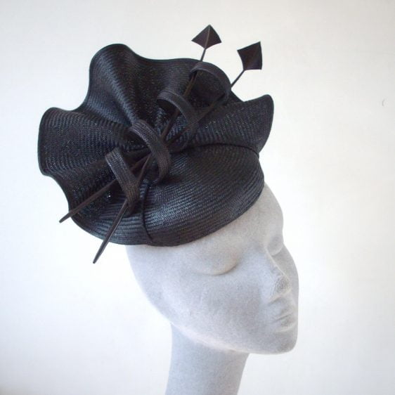 Black Straw Reworked Hat - After