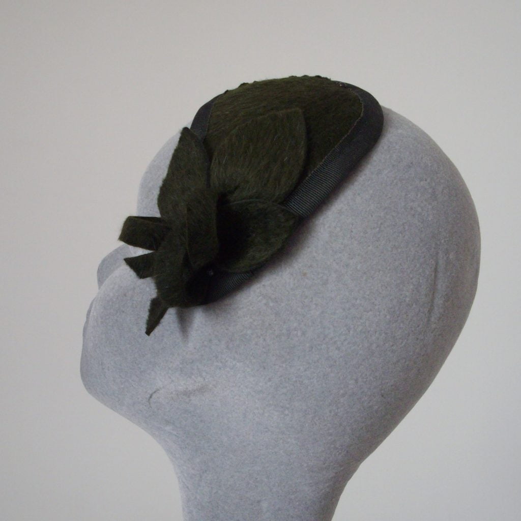 Green Melusine Felt Fascinator