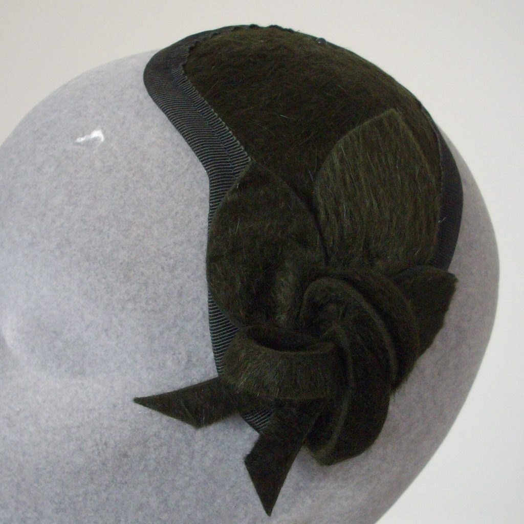Green Melusine Felt Fascinator, Bespoke Fascinator by Imogen's Imagination