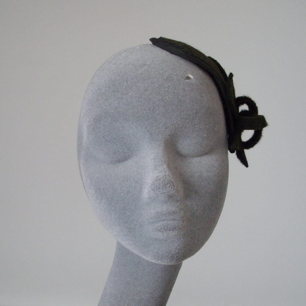 Green Melusine Felt Fascinator