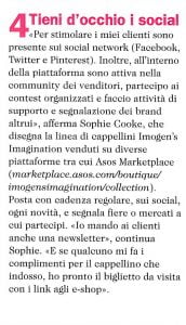 Imogen's Imagination Italian Cosmopolitan Press Feature in 2012