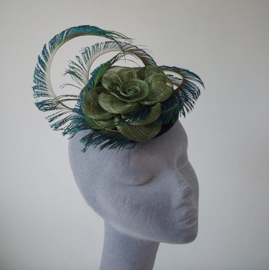 Green Peacock Feather Fascinator, Bespoke Fascinator by Imogen's Imagination