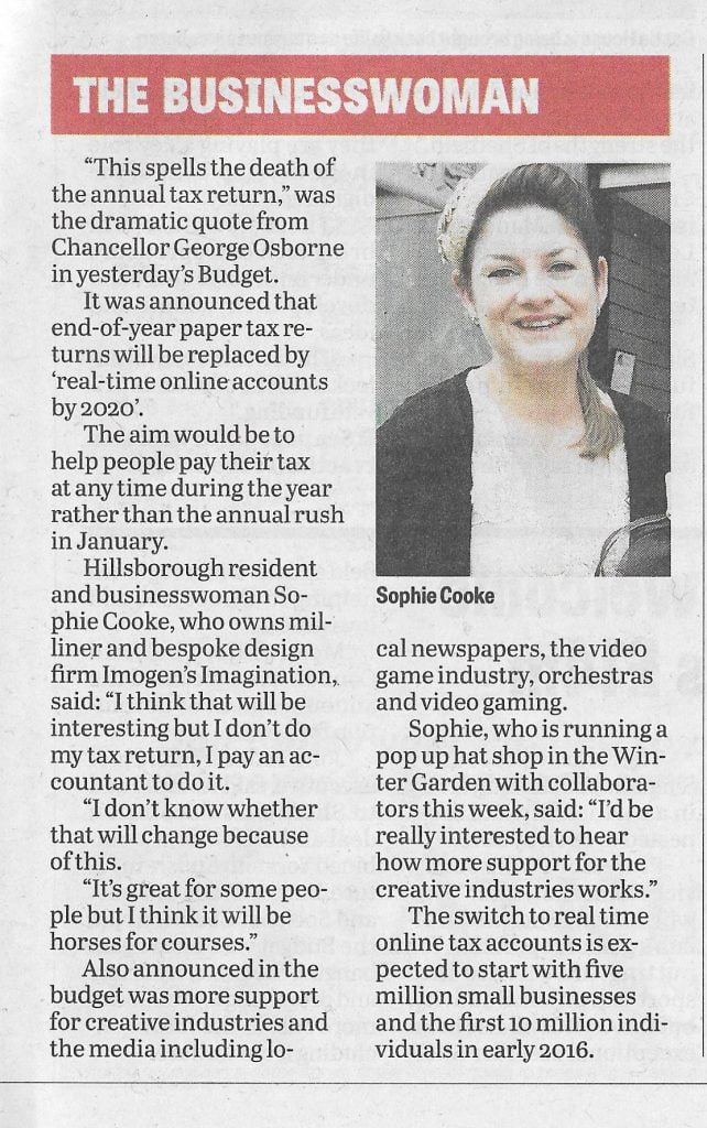 Imogen's Imagination Sheffield Star- Mar 15