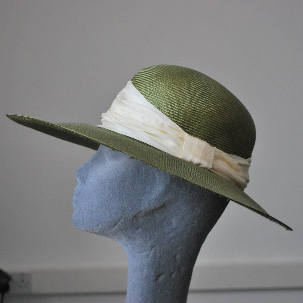 Green Straw Reworked Hat