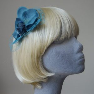 Turquoise Orchid Flower Hair Comb