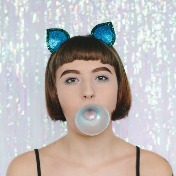 Peacock Glitter Ears Headband front