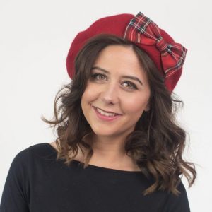 Red Beret Red Tartan Bow