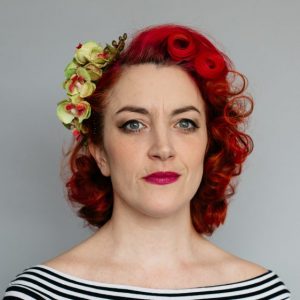 Green Orchid Spray Hair Comb