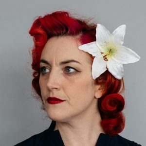 Ivory Lily Flower Hair Clip