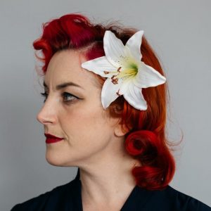 Ivory Lily Flower Hair Clip
