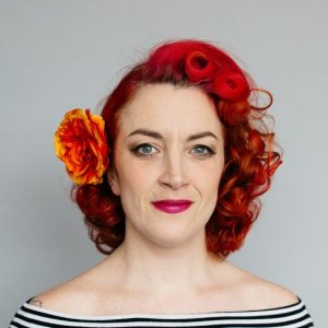 Orange Rose Hair Clip