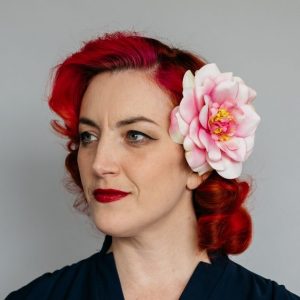 Pink Rugosa Rose Hair Clip