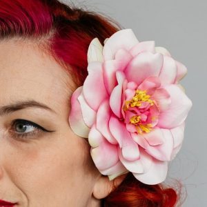 Pink Rugosa Rose Hair Clip