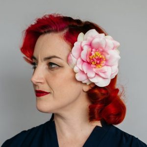 Pink Rugosa Rose Hair Clip
