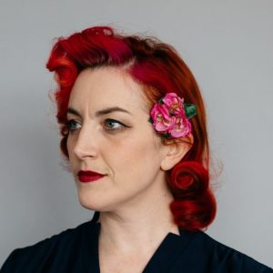 Pink Rose Posy Hair Clip