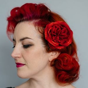 Red Rose Hair Clip