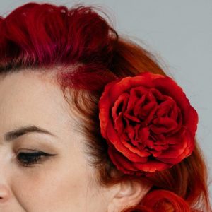 Red Rose Hair Clip