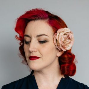 Vintage Pink Rose Hair Clip