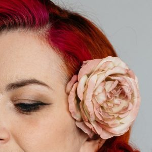 Vintage Pink Rose Hair Clip