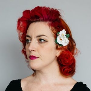 White Rose Posy Hair Clip