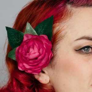 Pink Camellia Flower Hair Clip