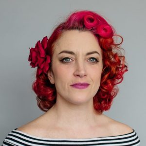 Red Rose Flower Hair Clip