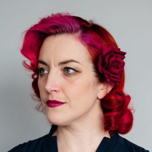 Red Velvet Rose Hair Clip