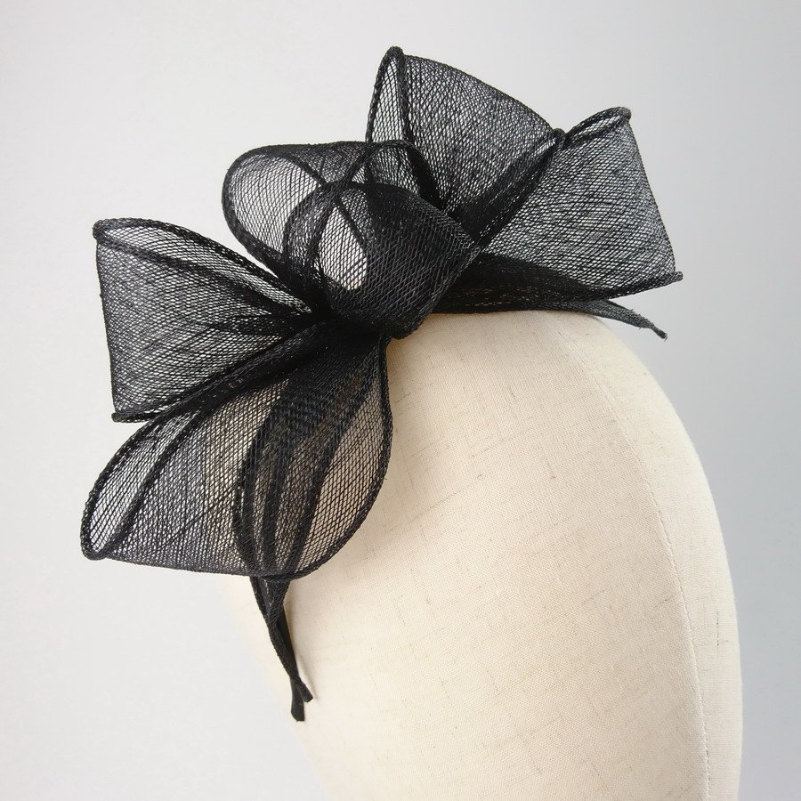 Custom Order Black Feather Free Fascinator by Imogen's Imagination