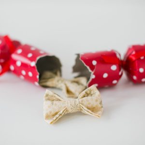 Cream Christmas Snowflake Bow Hair Clip