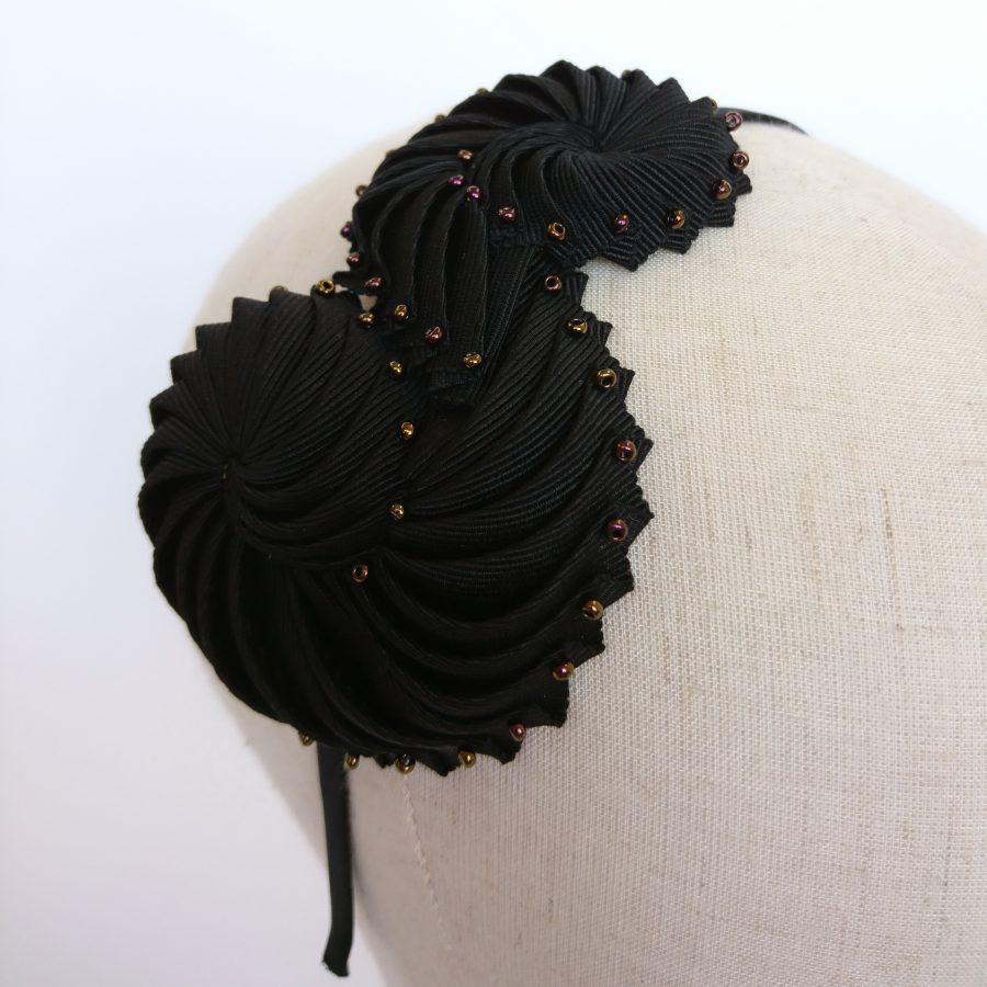 Black and Bronze Nautilus Headband