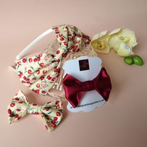 Bow Fringe Fixer Sets - Yellow Cherries